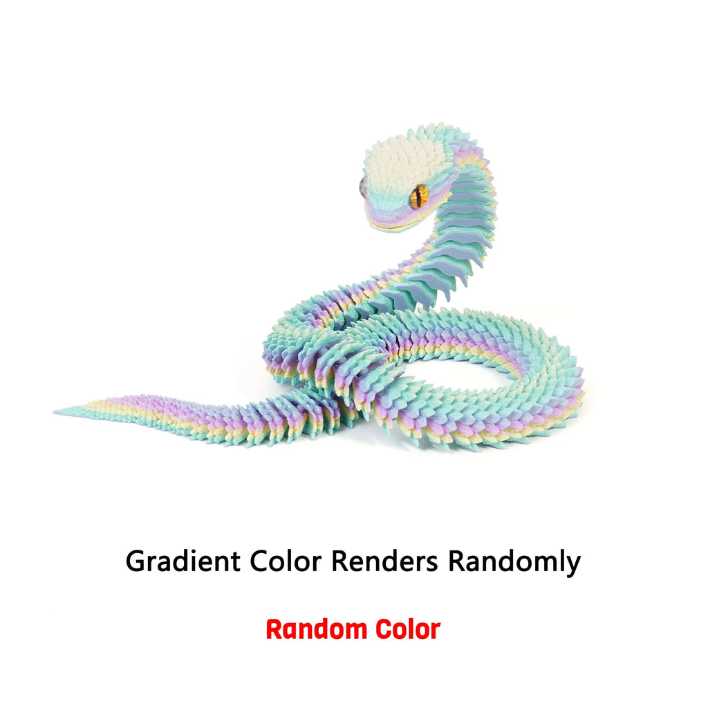 3D Printed Articulated Snake Fidget Toy – Desk Ornament