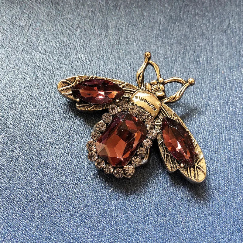 Vintage Rhinestone & Pearl Brooch for Women