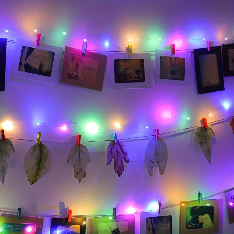 Copper Wire LED String Lights with Remote – 8 Modes, USB
