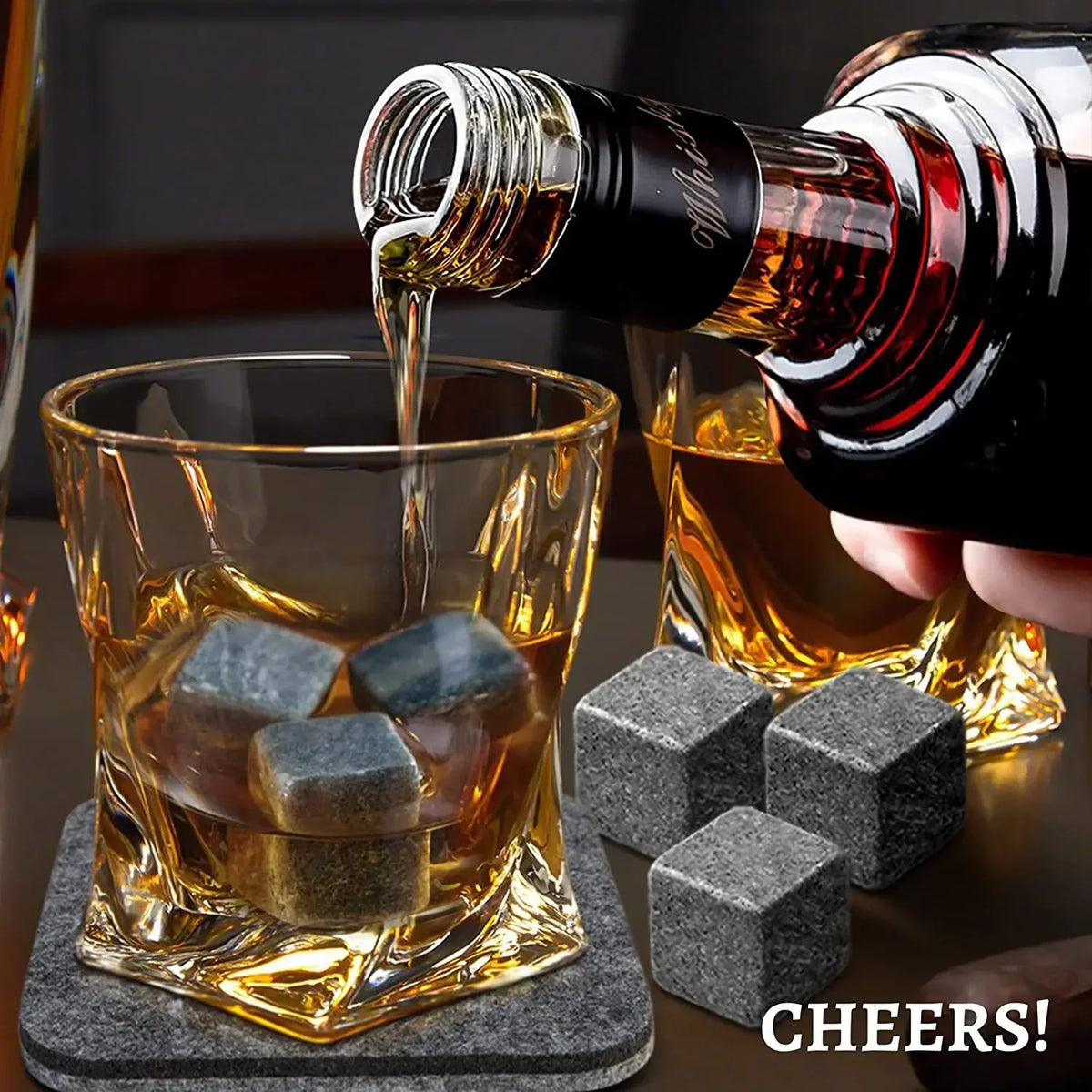 Whiskey Stones (6 pcs) – Reusable Ice Cubes for Drinks