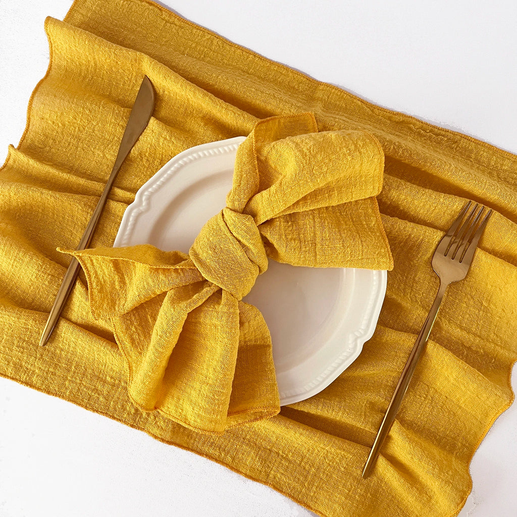 Cotton Gauze Napkins (Set of 6) – Christmas Table Linen