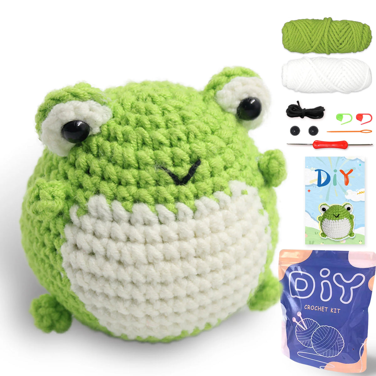 Crochet Kit for Beginners – Animal Amigurumi Starter Set