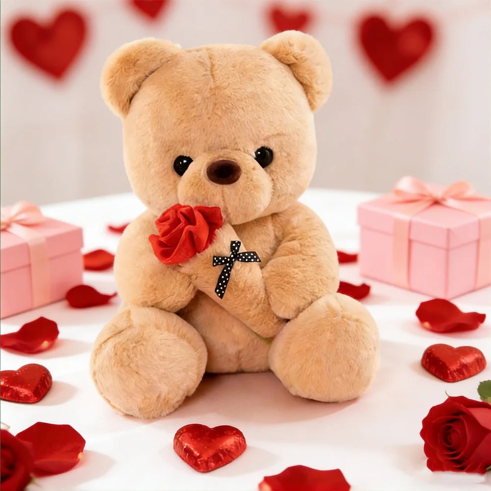 Rose Bear Plush Toy – Romantic Valentine's & Anniversary Gift