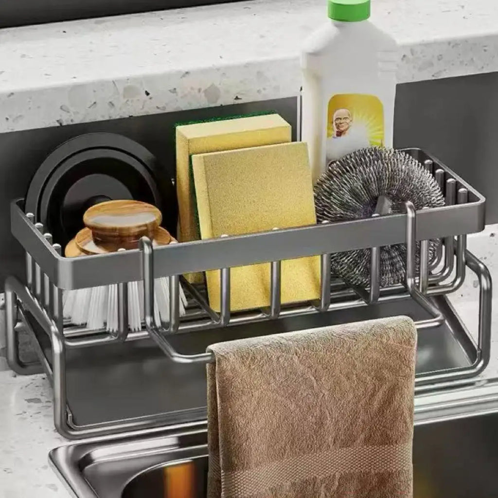 Kitchen Sink Caddy – Sponge, Soap & Towel Holder