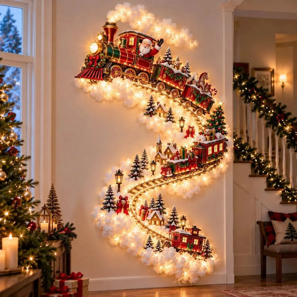 Christmas Magic Trail LED Wall Light – Santa Sleigh Scene