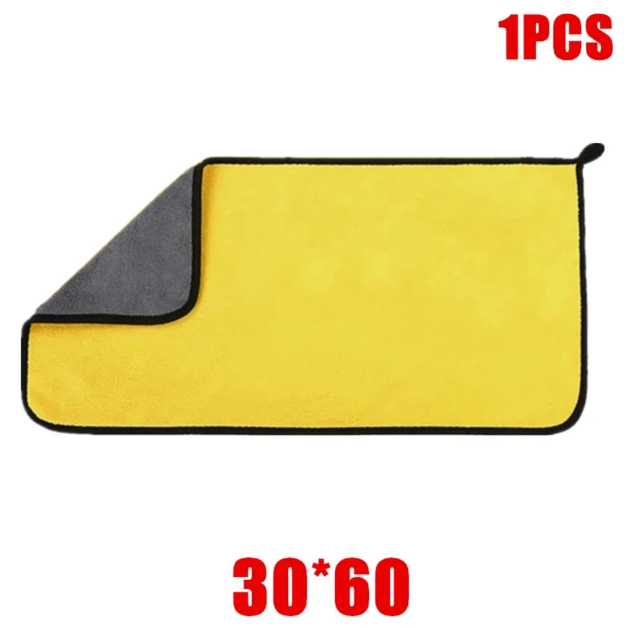 Microfiber Car Drying Towels – Thick Double-Layer Cleaning Cloths