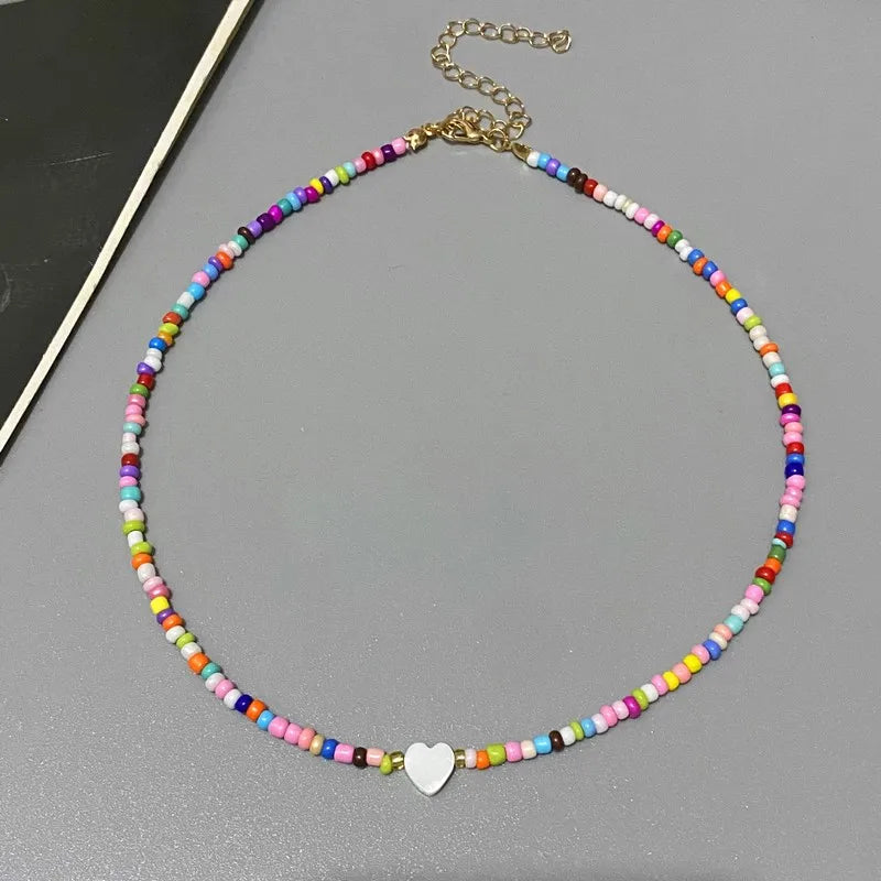 Shell Love Heart Choker Necklace