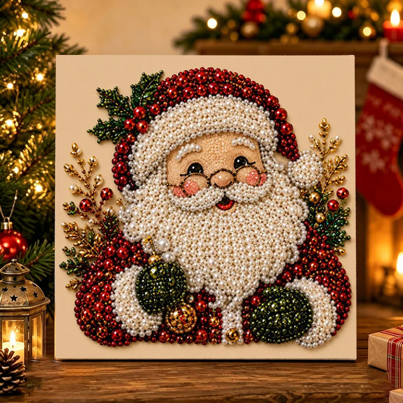 Christmas Pearl Art Kit with Frame – DIY Craft for Home Decor