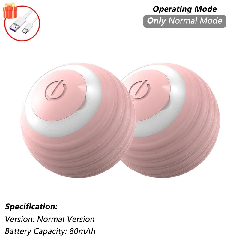 Automatic Rolling Cat Ball with Tail – Rechargeable Interactive Toy