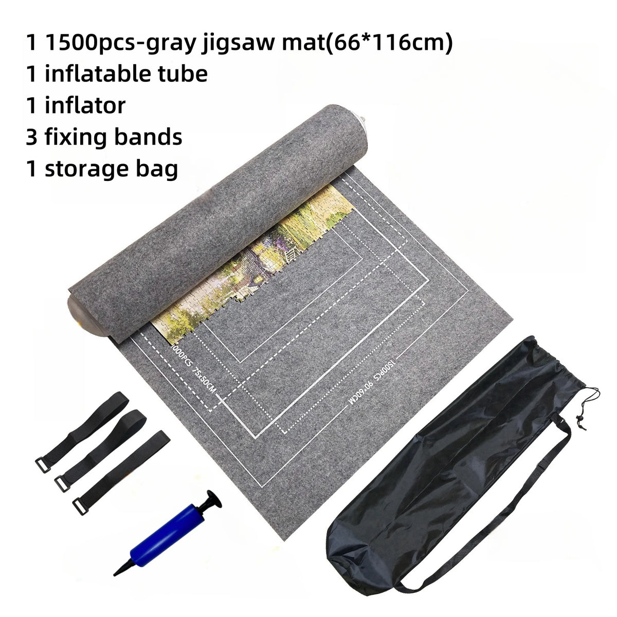 Roll-Up Jigsaw Puzzle Mat – Fits up to 1500 Pieces