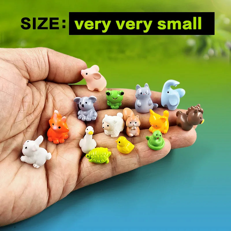 Mini Animal Figurines (20 pcs) – Fairy Garden & Christmas Decor