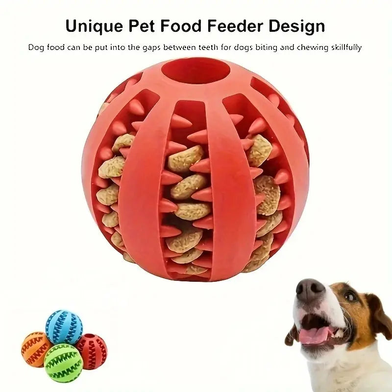 Bite-Resistant Dog Treat Ball – Chew & Feeder Toy
