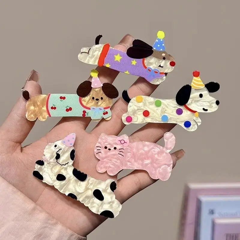 Cute Puppy Christmas Hair Clips (5 pcs)