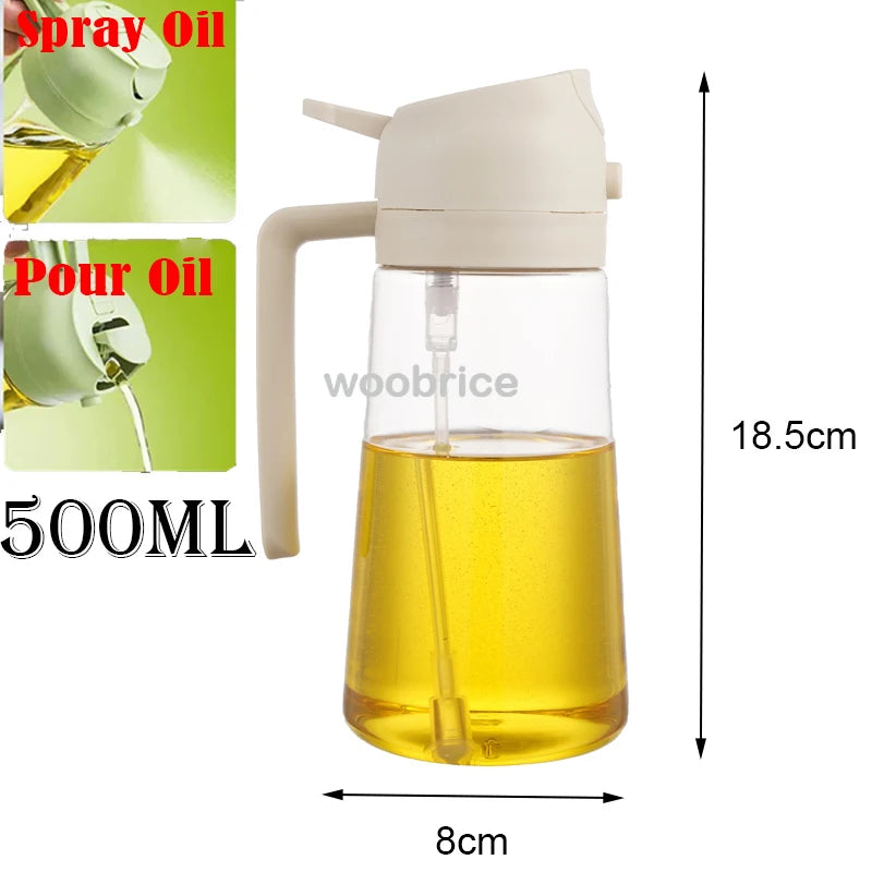 2-in-1 Oil Sprayer & Brush – For Air Fryer, Salad & Grilling