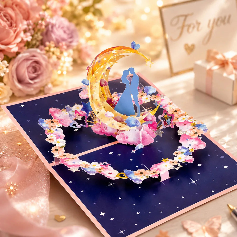 3D Pop-Up Flower Greeting Card – Handmade Card for Any Occasion