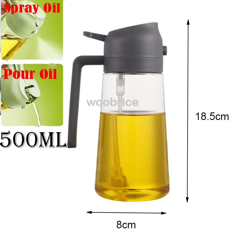 2-in-1 Oil Sprayer & Brush – For Air Fryer, Salad & Grilling