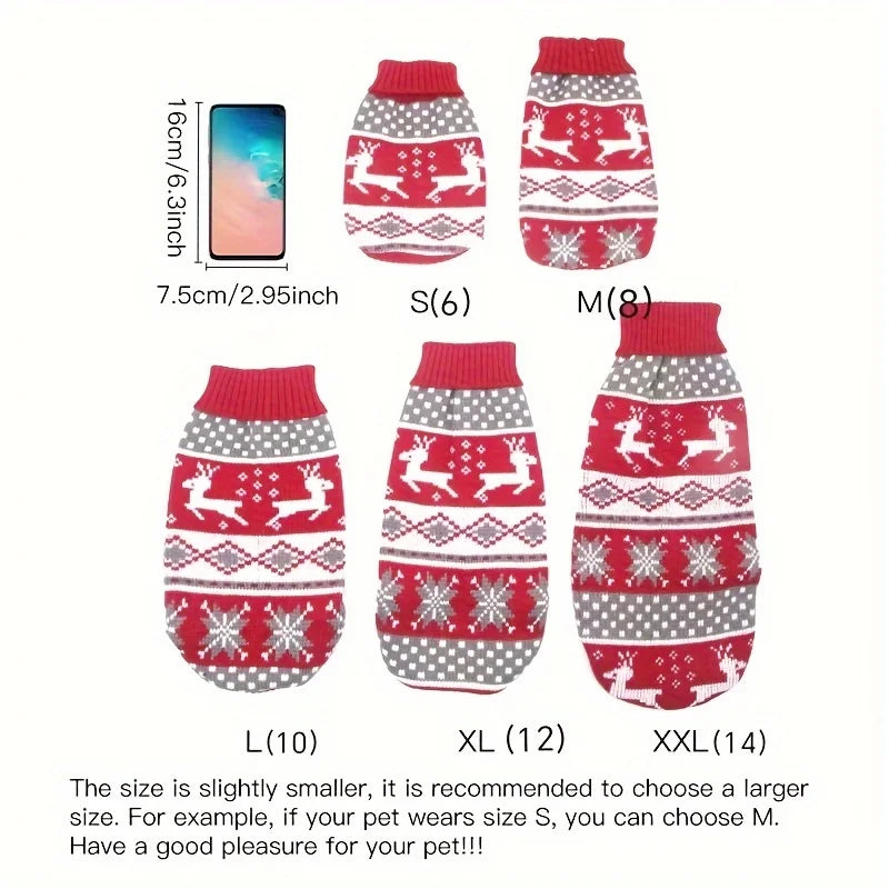Christmas Knitted Pet Sweater for Dogs & Cats