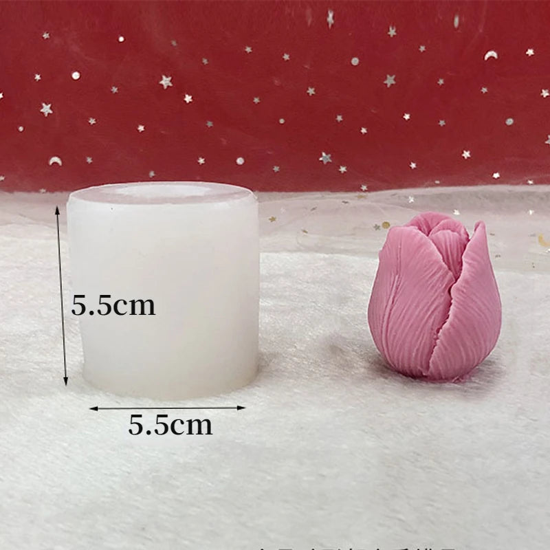 Large Peony & Rose Silicone Candle Mold – DIY Candle & Soap Making
