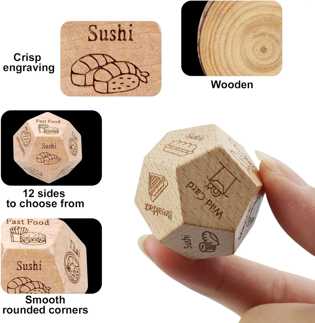Couples Date Night Decision Dice – Food, Movie & Activity