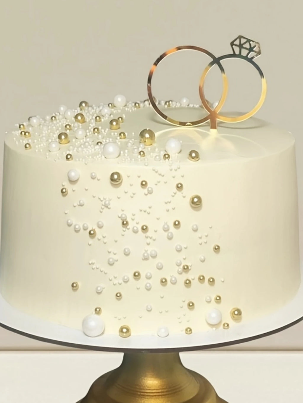 Diamond Ring Acrylic Cake Topper – Engagement & Anniversary