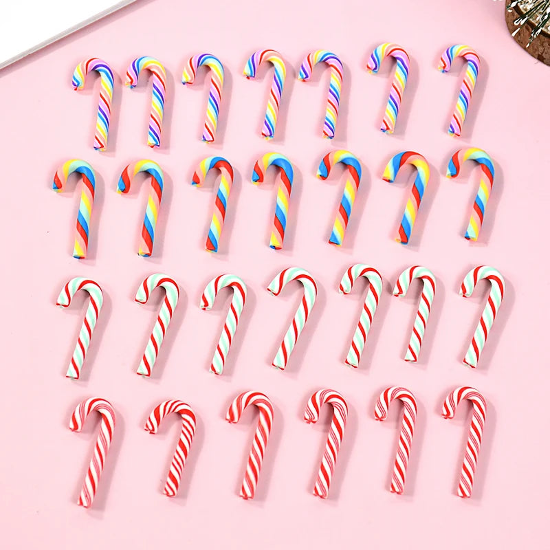 Mini Candy Cane Ornaments (10/30/50 pcs) – Christmas Tree Decor