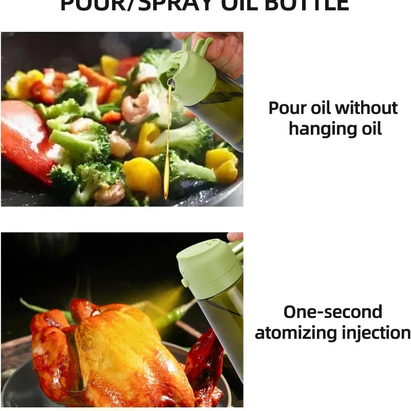 Olive Oil Sprayer Bottle – Dark Glass-Look Dispenser for Air Fryer