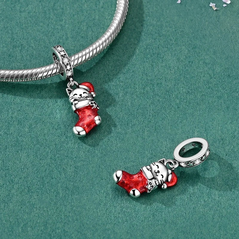 925 Silver Christmas Charm – Stocking, Gingerbread & Reindeer