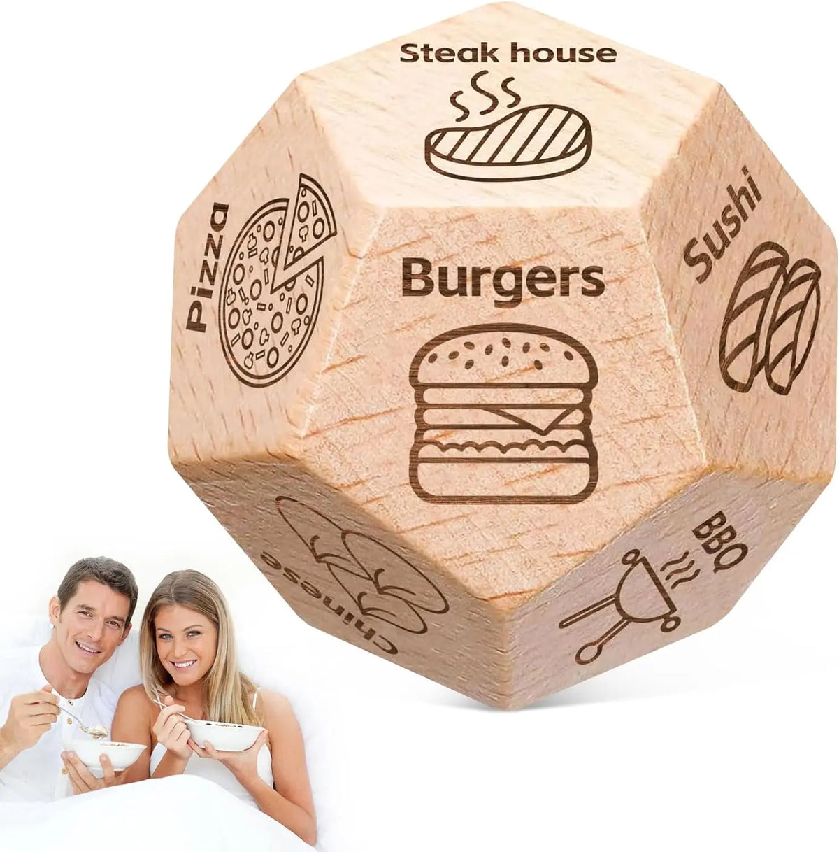 Couples Date Night Decision Dice – Food, Movie & Activity