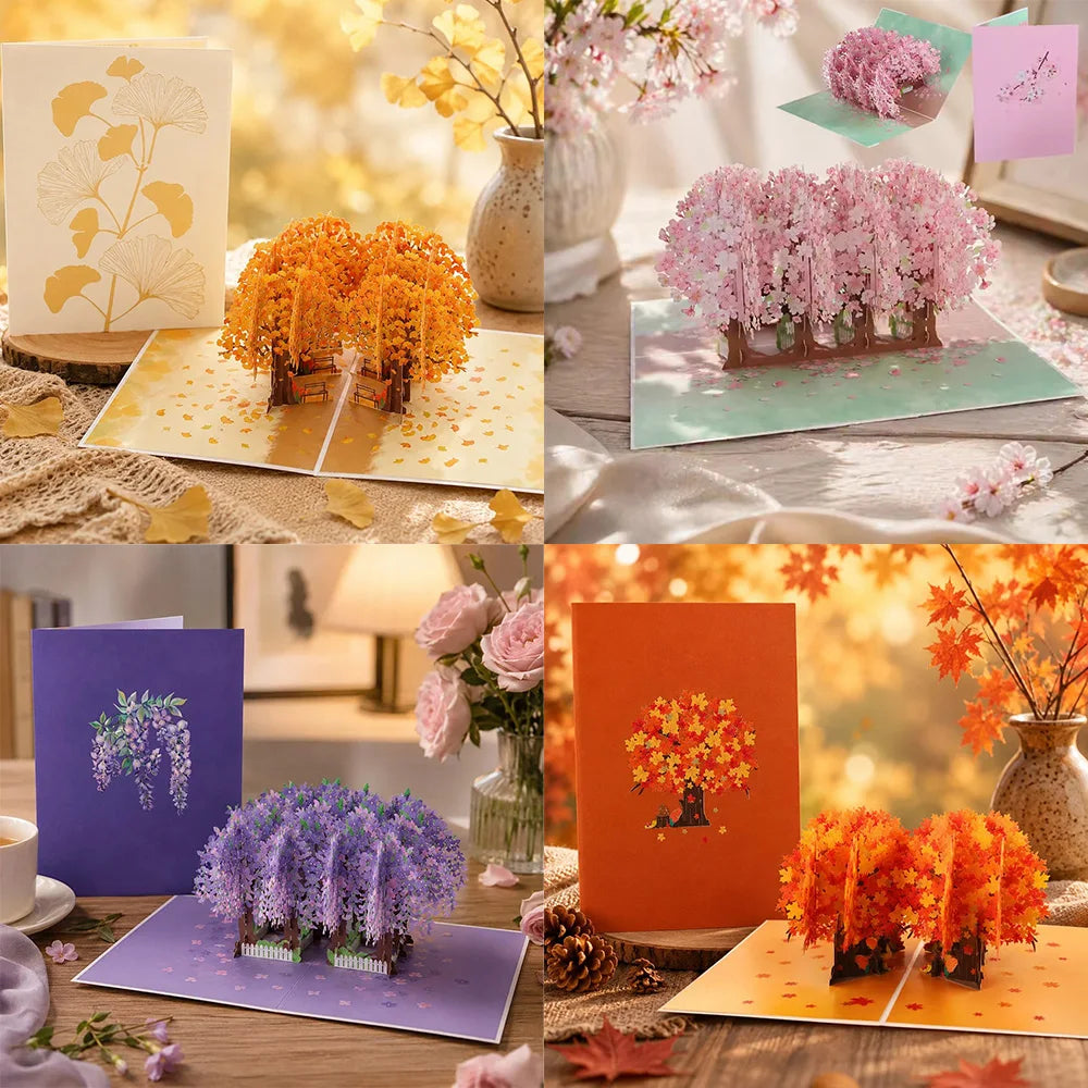 3D Pop-Up Flower Greeting Card – Handmade Card for Any Occasion