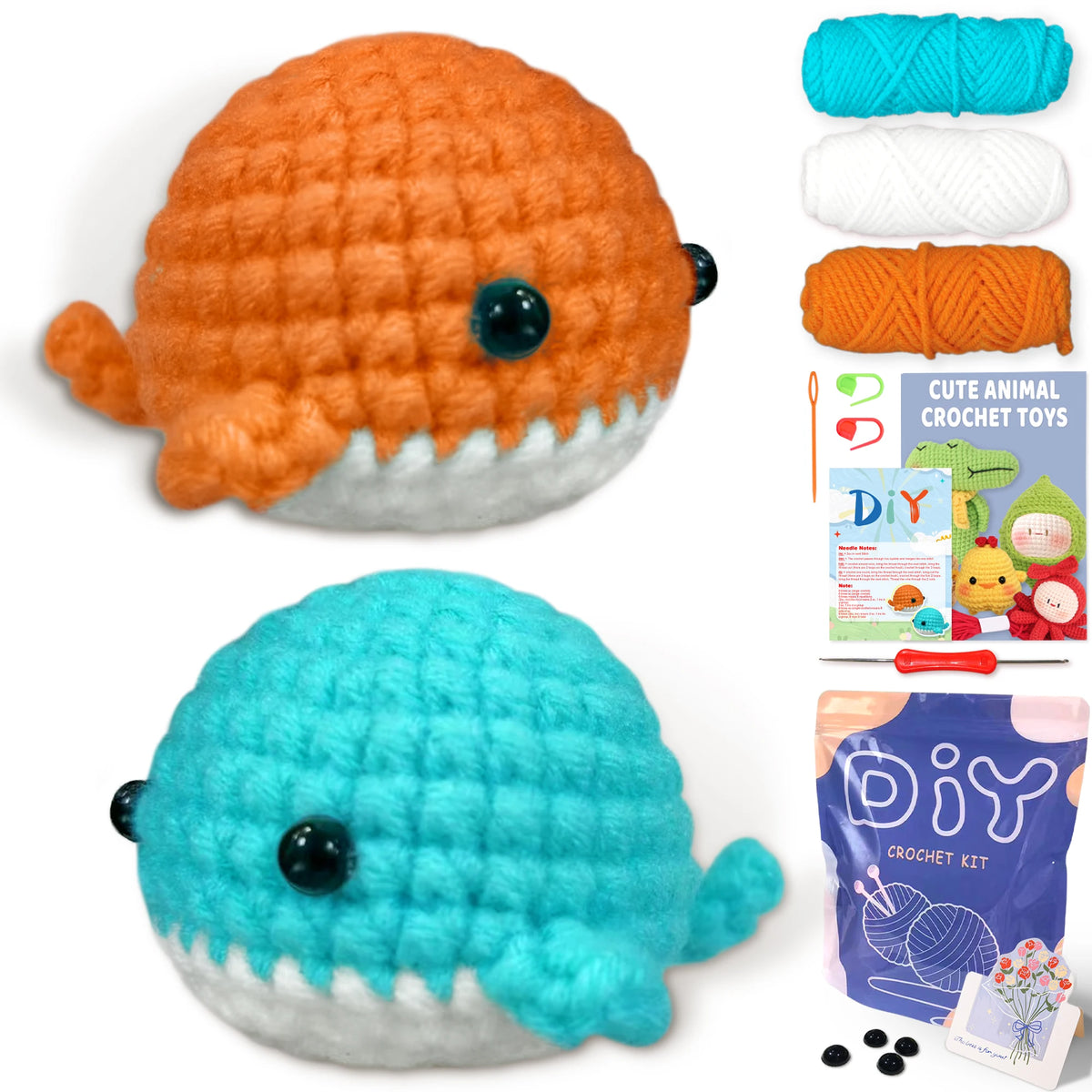Crochet Kit for Beginners – Animal Amigurumi Starter Set