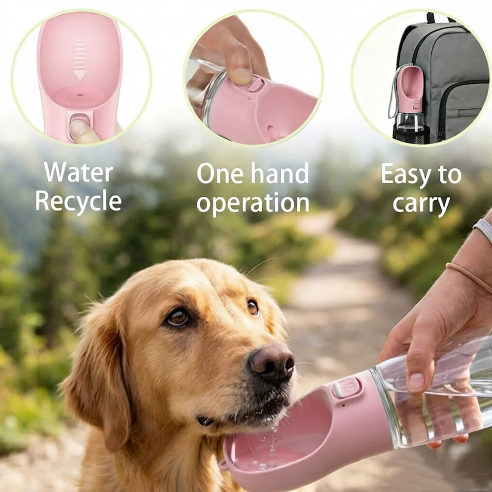 Portable Dog Water Bottle 350/550 ml – Leak-Proof Travel Bottle