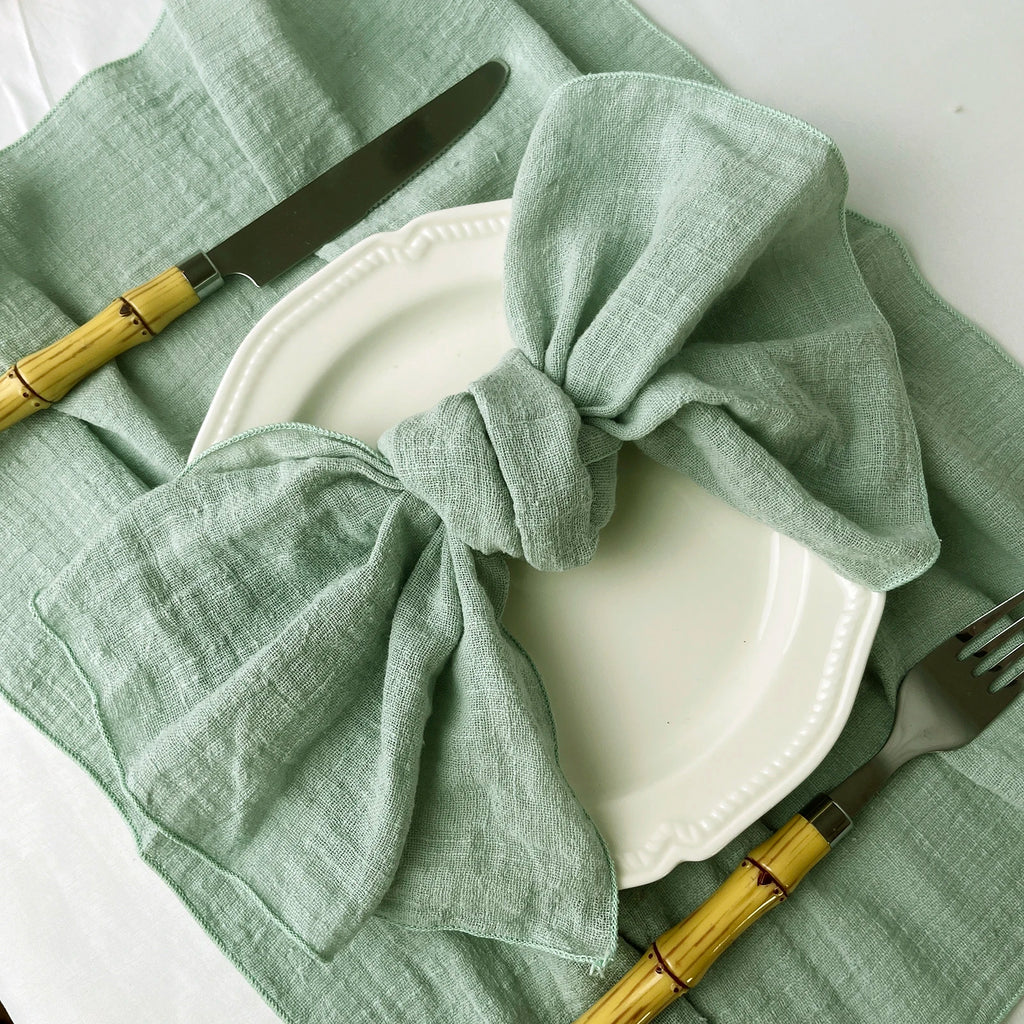 Cotton Gauze Napkins (Set of 6) – Christmas Table Linen