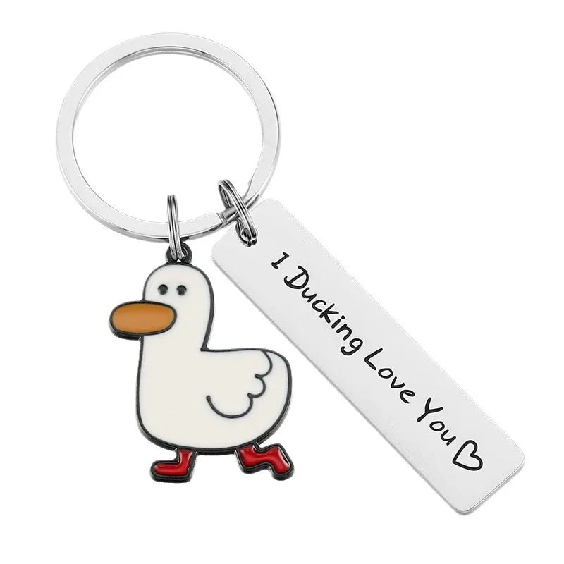 "I Ducking Love You" Duck Keychain – Funny Couples Gift