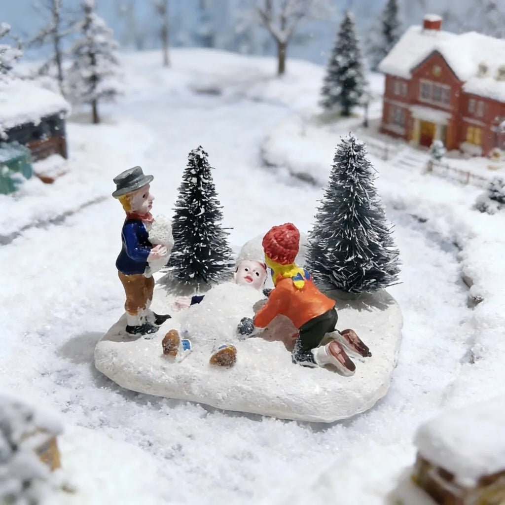 Christmas Village Figurines Set – Holiday Scene Accessories