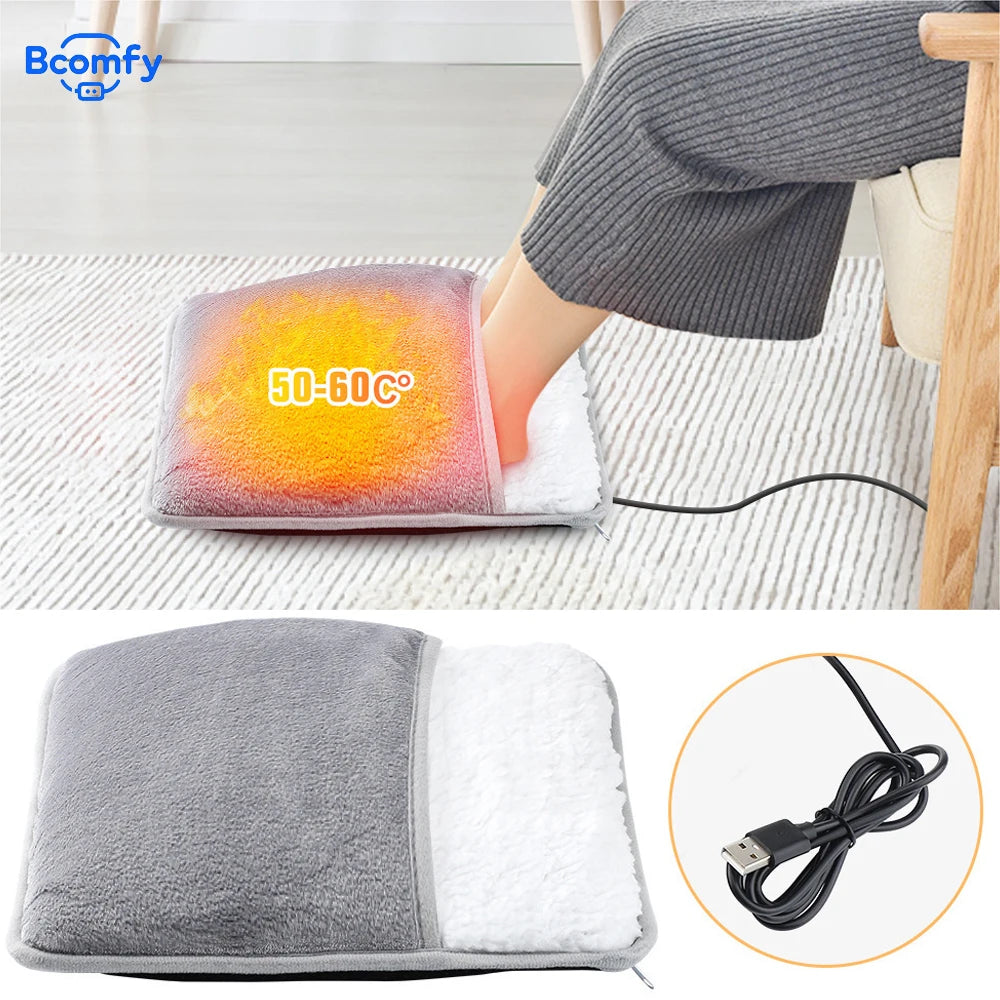 Electric Foot Warmer – Soft Flannel Heated Foot Pad