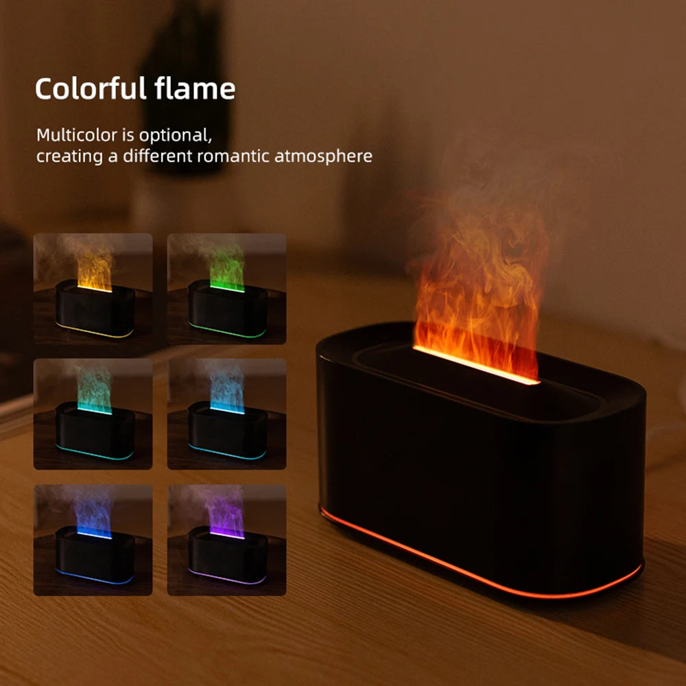Flame Essential Oil Diffuser – Colorful Mist Humidifier