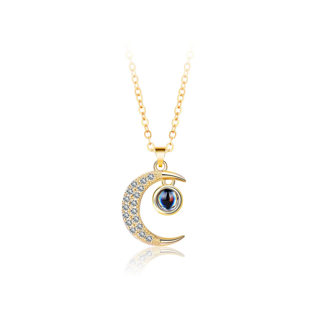 "I Love You" Projection Necklace – 100 Languages Heart Pendant