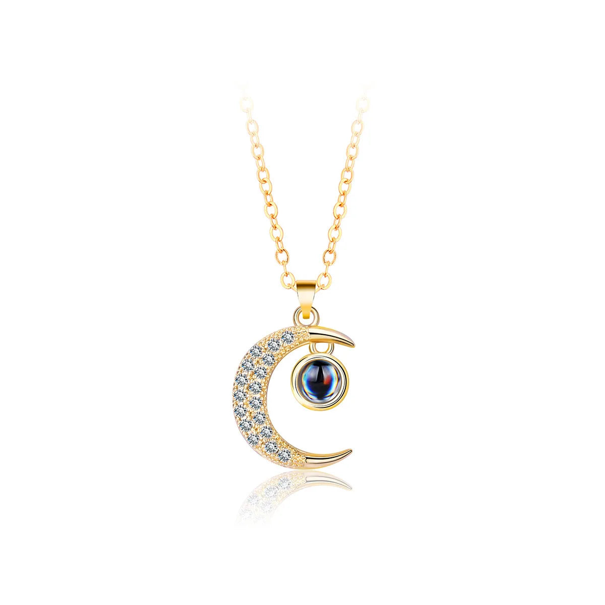 "I Love You" Projection Necklace – 100 Languages Heart Pendant