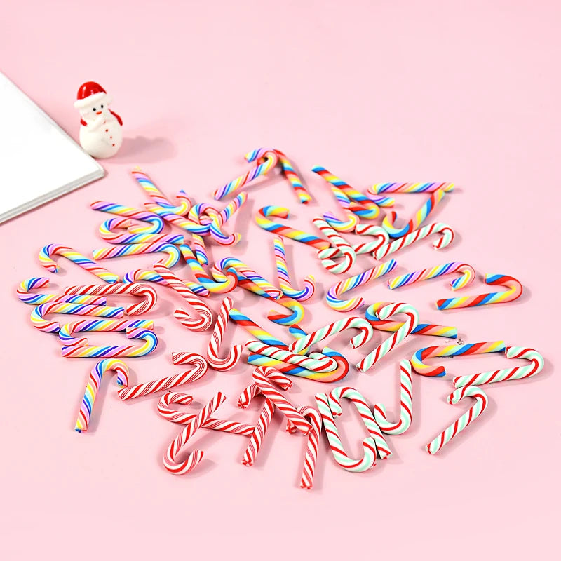 Mini Candy Cane Ornaments (10/30/50 pcs) – Christmas Tree Decor