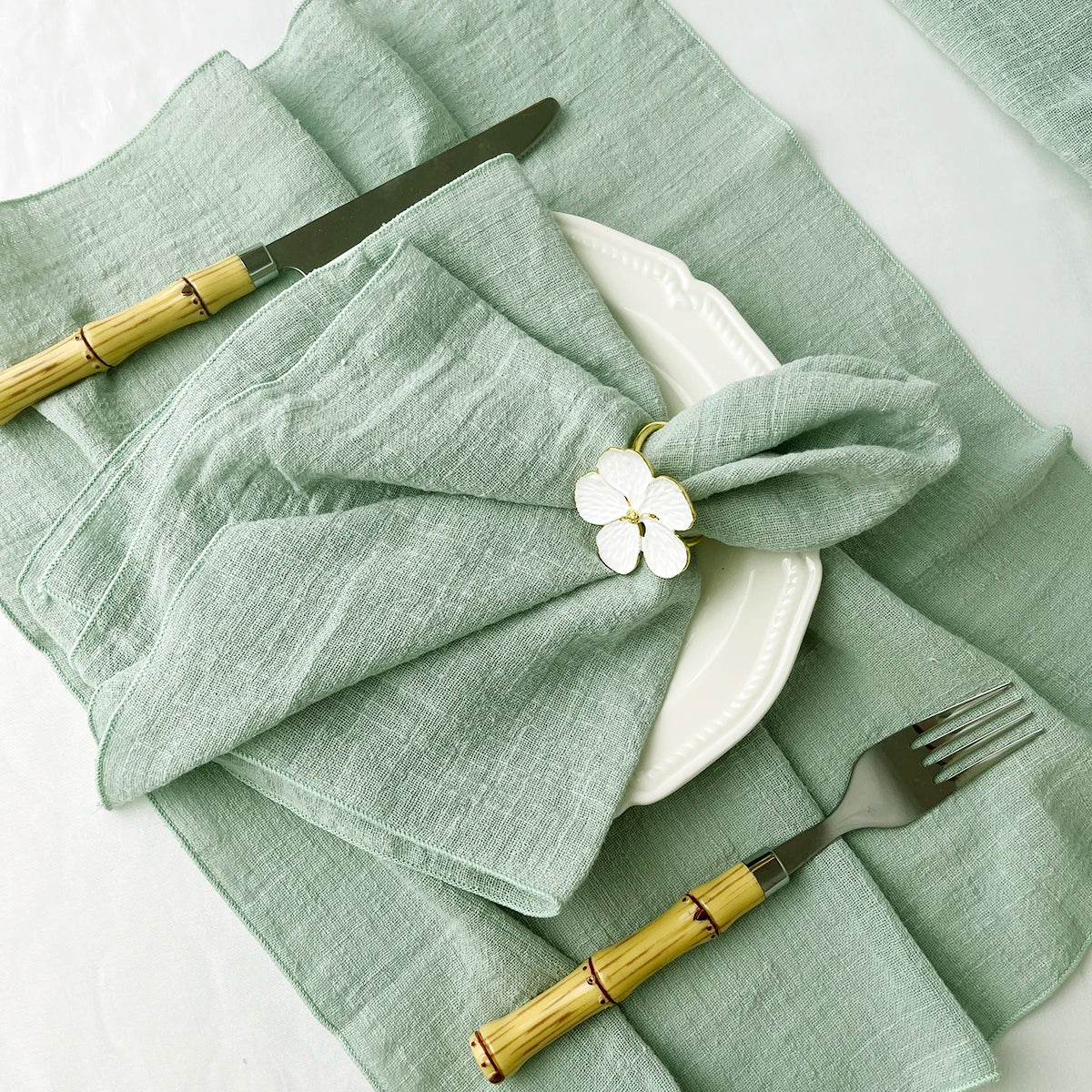 Cotton Gauze Napkins (Set of 6) – Christmas Table Linen