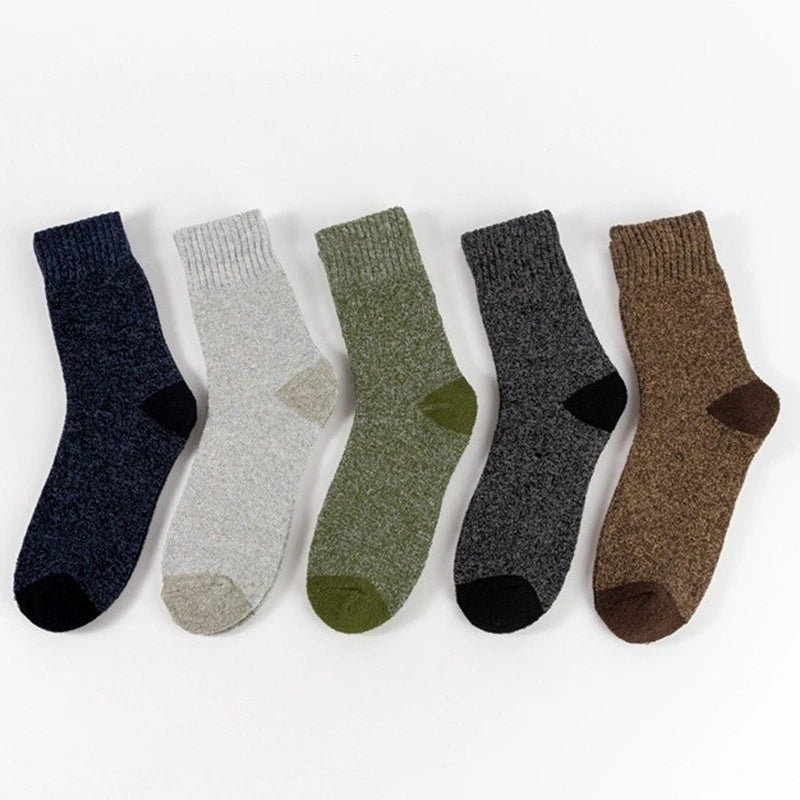 Thick Merino Wool Winter Socks – Thermal Towel Sole