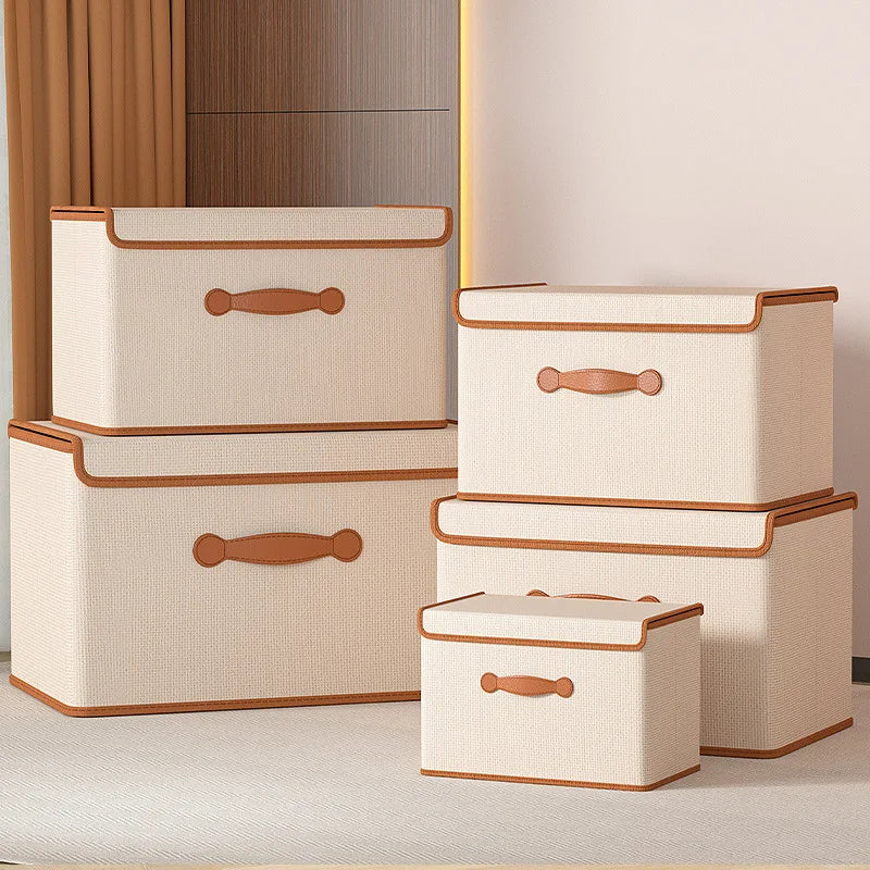 Clothes Storage Box with Lid – Foldable Wardrobe Organizer