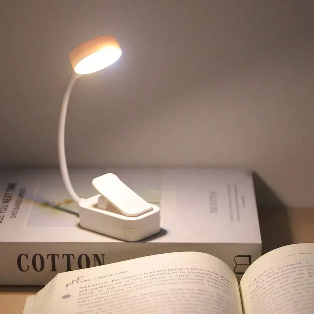 Clip-On LED Reading Light – 3 Modes Eye-Care Book Lamp