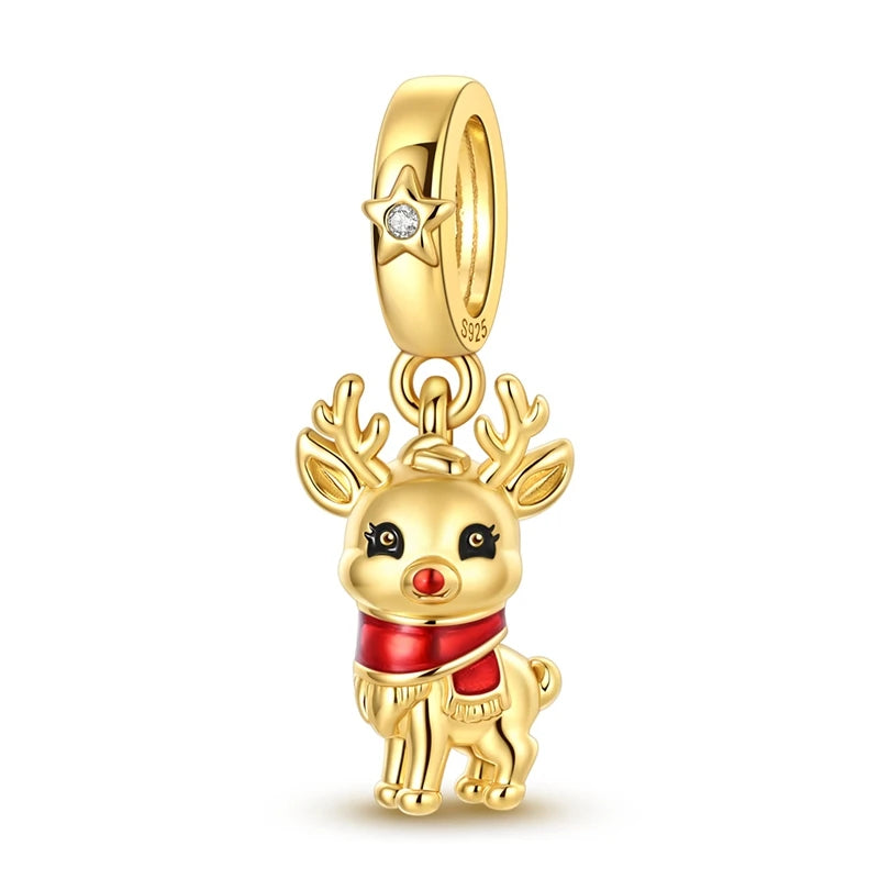 925 Silver Christmas Charm – Stocking, Gingerbread & Reindeer