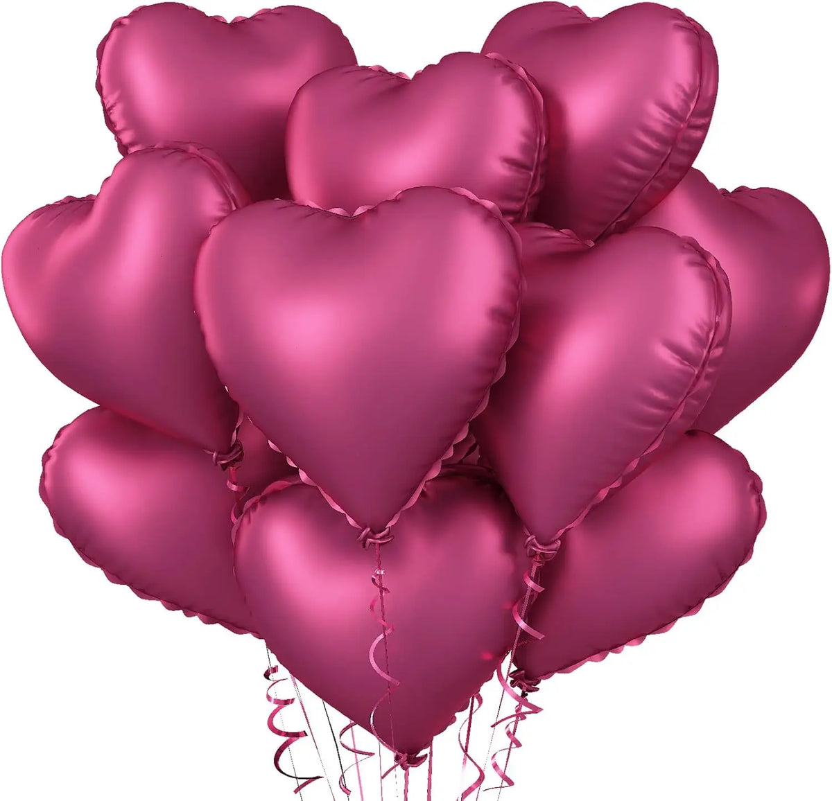 Heart Foil Balloons 18" (10 pcs) – Pink & Sage Green