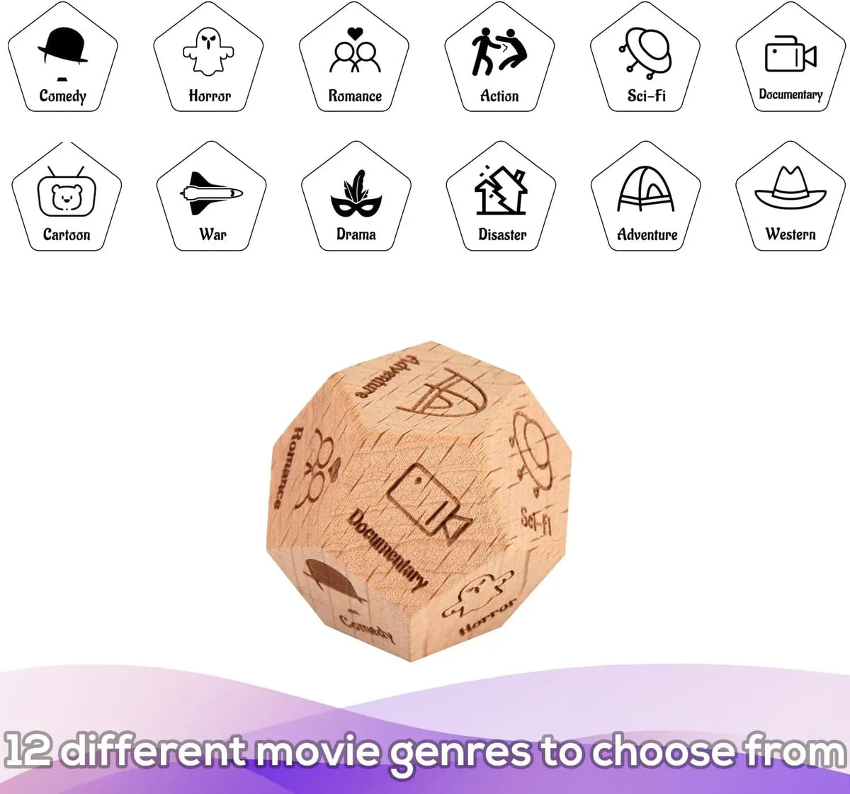 Couples Date Night Decision Dice – Food, Movie & Activity