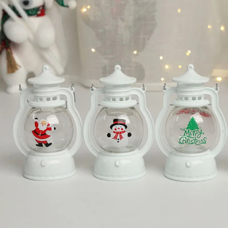 Santa & Snowman LED Lanterns – Battery Powered Christmas Lights