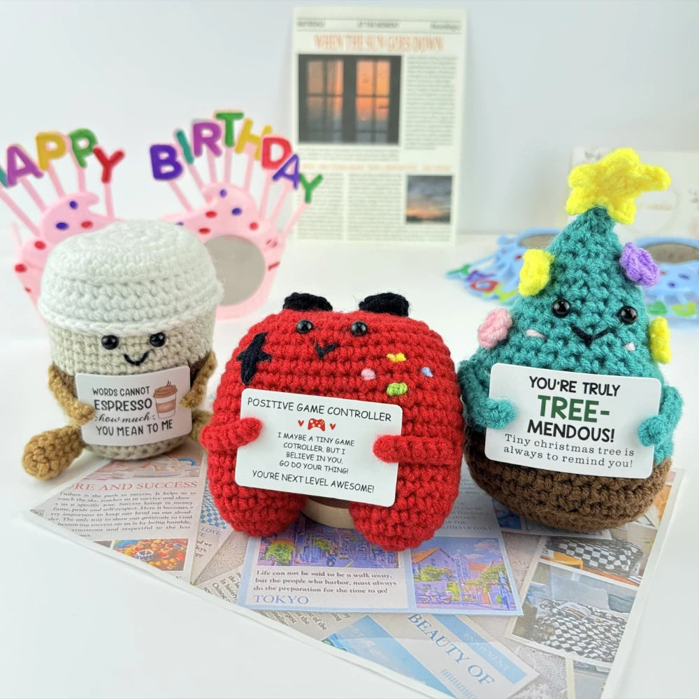 Crochet Positive Energy Dolls – Handmade Pocket Hug Gift