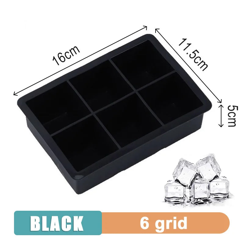 Large Silicone Ice Cube Tray – 4/6/8/15 Grid