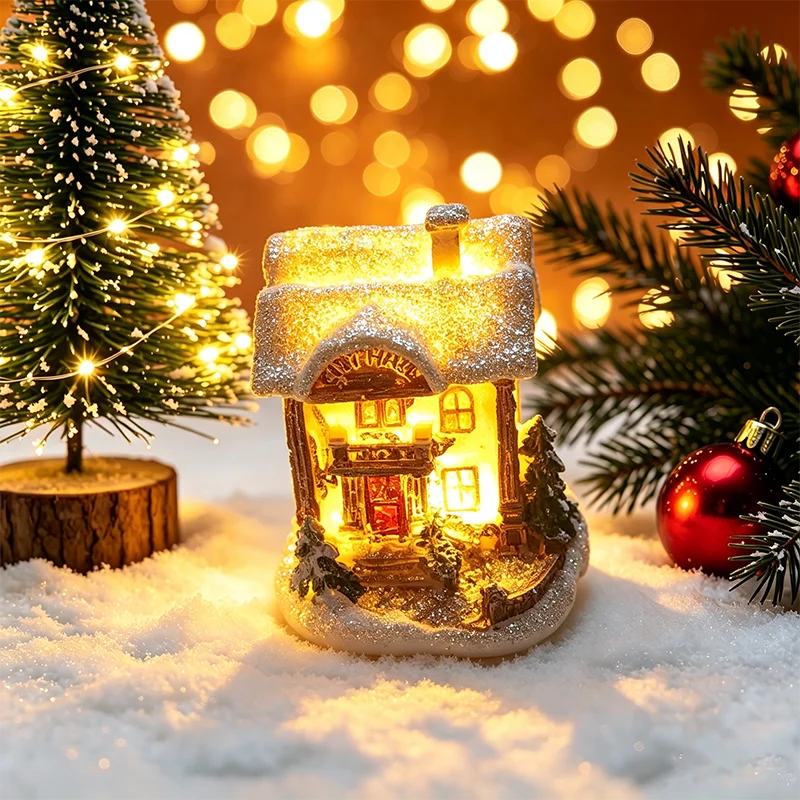 Christmas Village House Night Light – Battery Powered Decor
